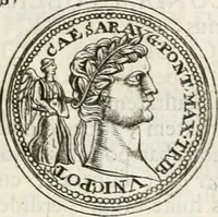 An illustration from Veterum Romanorum Religio castrametatio, disciplina militaris ut & balneae ex antiquis numismatibus & lapidibus demonstrata (1686)