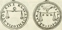 An illustration from Veterum Romanorum Religio castrametatio, disciplina militaris ut & balneae ex antiquis numismatibus & lapidibus demonstrata (1686)