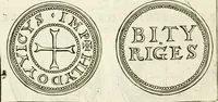 An illustration from Veterum Romanorum Religio castrametatio, disciplina militaris ut & balneae ex antiquis numismatibus & lapidibus demonstrata (1686)