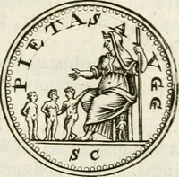 Picture 199 of 495 from Veterum Romanorum Religio castrametatio, disciplina militaris ut & balneae ex antiquis numismatibus & lapidibus demonstrata (1686), leaf 126