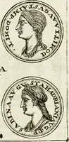 An illustration from Veterum Romanorum Religio castrametatio, disciplina militaris ut & balneae ex antiquis numismatibus & lapidibus demonstrata (1686)