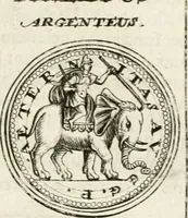 Picture 210 of 495 from Veterum Romanorum Religio castrametatio, disciplina militaris ut & balneae ex antiquis numismatibus & lapidibus demonstrata (1686), leaf 130