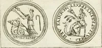 Picture 214 of 495 from Veterum Romanorum Religio castrametatio, disciplina militaris ut & balneae ex antiquis numismatibus & lapidibus demonstrata (1686), leaf 132