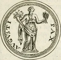 An illustration from Veterum Romanorum Religio castrametatio, disciplina militaris ut & balneae ex antiquis numismatibus & lapidibus demonstrata (1686)