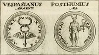 An illustration from Veterum Romanorum Religio castrametatio, disciplina militaris ut & balneae ex antiquis numismatibus & lapidibus demonstrata (1686)