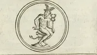 An illustration from Veterum Romanorum Religio castrametatio, disciplina militaris ut & balneae ex antiquis numismatibus & lapidibus demonstrata (1686)