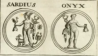 An illustration from Veterum Romanorum Religio castrametatio, disciplina militaris ut & balneae ex antiquis numismatibus & lapidibus demonstrata (1686)