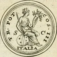 Picture 264 of 495 from Veterum Romanorum Religio castrametatio, disciplina militaris ut & balneae ex antiquis numismatibus & lapidibus demonstrata (1686), leaf 163