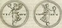 An illustration from Veterum Romanorum Religio castrametatio, disciplina militaris ut & balneae ex antiquis numismatibus & lapidibus demonstrata (1686)