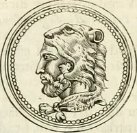 An illustration from Veterum Romanorum Religio castrametatio, disciplina militaris ut & balneae ex antiquis numismatibus & lapidibus demonstrata (1686)