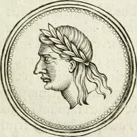 An illustration from Veterum Romanorum Religio castrametatio, disciplina militaris ut & balneae ex antiquis numismatibus & lapidibus demonstrata (1686)