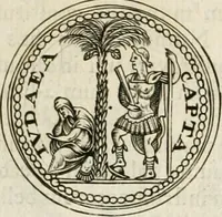 An illustration from Veterum Romanorum Religio castrametatio, disciplina militaris ut & balneae ex antiquis numismatibus & lapidibus demonstrata (1686)