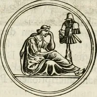 An illustration from Veterum Romanorum Religio castrametatio, disciplina militaris ut & balneae ex antiquis numismatibus & lapidibus demonstrata (1686)