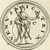 Picture 342 of 495 from Veterum Romanorum Religio castrametatio, disciplina militaris ut & balneae ex antiquis numismatibus & lapidibus demonstrata (1686), leaf 201