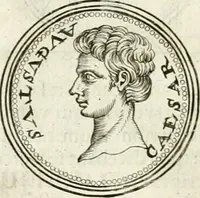 An illustration from Veterum Romanorum Religio castrametatio, disciplina militaris ut & balneae ex antiquis numismatibus & lapidibus demonstrata (1686)