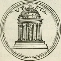 An illustration from Veterum Romanorum Religio castrametatio, disciplina militaris ut & balneae ex antiquis numismatibus & lapidibus demonstrata (1686)