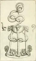 An illustration from Veterum Romanorum Religio castrametatio, disciplina militaris ut & balneae ex antiquis numismatibus & lapidibus demonstrata (1686)
