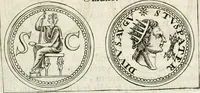 Picture 20 of 495 from Veterum Romanorum Religio castrametatio, disciplina militaris ut & balneae ex antiquis numismatibus & lapidibus demonstrata (1686), leaf 24