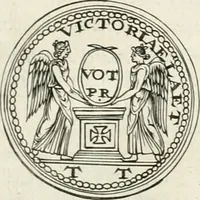 An illustration from Veterum Romanorum Religio castrametatio, disciplina militaris ut & balneae ex antiquis numismatibus & lapidibus demonstrata (1686)