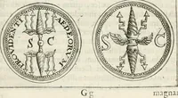 Picture 412 of 495 from Veterum Romanorum Religio castrametatio, disciplina militaris ut & balneae ex antiquis numismatibus & lapidibus demonstrata (1686), leaf 246