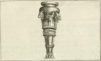 An illustration from Veterum Romanorum Religio castrametatio, disciplina militaris ut & balneae ex antiquis numismatibus & lapidibus demonstrata (1686)