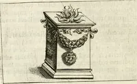 An illustration from Veterum Romanorum Religio castrametatio, disciplina militaris ut & balneae ex antiquis numismatibus & lapidibus demonstrata (1686)