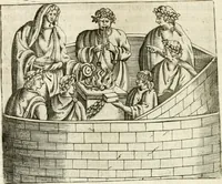 An illustration from Veterum Romanorum Religio castrametatio, disciplina militaris ut & balneae ex antiquis numismatibus & lapidibus demonstrata (1686)