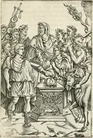 Picture 467 of 495 from Veterum Romanorum Religio castrametatio, disciplina militaris ut & balneae ex antiquis numismatibus & lapidibus demonstrata (1686), leaf 356