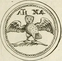 An illustration from Veterum Romanorum Religio castrametatio, disciplina militaris ut & balneae ex antiquis numismatibus & lapidibus demonstrata (1686)