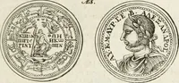 Picture 85 of 495 from Veterum Romanorum Religio castrametatio, disciplina militaris ut & balneae ex antiquis numismatibus & lapidibus demonstrata (1686), leaf 62