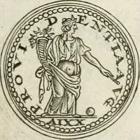 An illustration from Veterum Romanorum Religio castrametatio, disciplina militaris ut & balneae ex antiquis numismatibus & lapidibus demonstrata (1686)