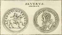 An illustration from Veterum Romanorum Religio castrametatio, disciplina militaris ut & balneae ex antiquis numismatibus & lapidibus demonstrata (1686)