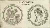 An illustration from Veterum Romanorum Religio castrametatio, disciplina militaris ut & balneae ex antiquis numismatibus & lapidibus demonstrata (1686)