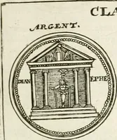 An illustration from Veterum Romanorum Religio castrametatio, disciplina militaris ut & balneae ex antiquis numismatibus & lapidibus demonstrata (1686)