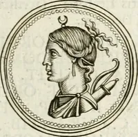 An illustration from Veterum Romanorum Religio castrametatio, disciplina militaris ut & balneae ex antiquis numismatibus & lapidibus demonstrata (1686)