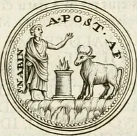 Picture 136 of 495 from Veterum Romanorum Religio castrametatio, disciplina militaris ut & balneae ex antiquis numismatibus & lapidibus demonstrata (1686), leaf 90