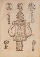 Picture 2 of 4 from Vetustissimae tabulae aeneae sacris Aegyptiorum simulachris coelatae accurata explicatio : in qua antiquissimarum superstitionum origines, progressiones, ritus ad barbaram, Graecam, Romanamque historiam illustrandam enarrantur, & multa scriptorum veterum loca qua explanantur, qua emendantur (1605), leaf 105