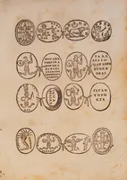 An illustration from Vetustissimae tabulae aeneae sacris Aegyptiorum simulachris coelatae accurata explicatio : in qua antiquissimarum superstitionum origines, progressiones, ritus ad barbaram, Graecam, Romanamque historiam illustrandam enarrantur, & multa scriptorum veterum loca qua explanantur, qua emendantur (1605)