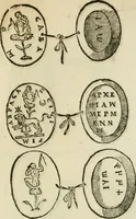 An illustration from Vetvstissimae tabvlae aeneae sacris aegyptiorum simulachris coelatae accurata explicatio : in qua antiquissimarum superstitionum origines, progressiones, ritus ad barbaram, graecam, romanamque historiam illustrandam enarrantur, & multa scriptorum veterum loca qua explanantur, qua emendantur (1605)