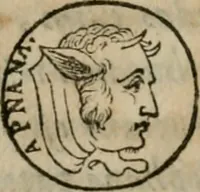 An illustration from Vetvstissimae tabvlae aeneae sacris aegyptiorum simulachris coelatae accurata explicatio : in qua antiquissimarum superstitionum origines, progressiones, ritus ad barbaram, graecam, romanamque historiam illustrandam enarrantur, & multa scriptorum veterum loca qua explanantur, qua emendantur (1605)