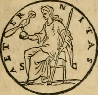 An illustration from Vetvstissimae tabvlae aeneae sacris aegyptiorum simulachris coelatae accurata explicatio : in qua antiquissimarum superstitionum origines, progressiones, ritus ad barbaram, graecam, romanamque historiam illustrandam enarrantur, & multa scriptorum veterum loca qua explanantur, qua emendantur (1605)