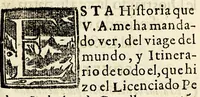 An illustration from Viage del mundo. (1614)