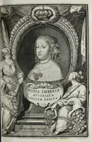 An illustration from Viage del rey nuestro señor don Felipe Quarto el Grande, a la frontera de Francia : funciones reales, del desposorio, y entregas de la serenissima señora infante de España doña Maria Teresa de Austria : vistas de Sus Magestades catolica y christianissima, señora reyna christianissima madre, y señor duque de Anjou : solemne iuramento de la paz, y sucessos de ida, y buelta de la jornada, en relacion diaria (1667)
