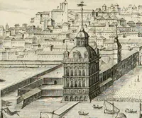 An illustration from Viagem da Catholica Real Magestade del Rey D. Filipe II N.S. ao Reyno de Portvgal e rellaçao do solene recebimento que nelle se lhe fez S. Magestade a mandou (1621)
