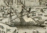 An illustration from Viagem da Catholica Real Magestade del Rey D. Filipe II N.S. ao Reyno de Portvgal e rellaçao do solene recebimento que nelle se lhe fez S. Magestade a mandou (1621)