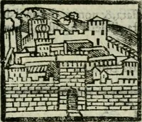 Picture 86 of 161 from Viaggio da Venetia al Santo Sepolcro, et al monte Sinai; col dissegno delle città, castelli, ville, chiese, monasterij, isole, porti, & fiumi, che sin là si ritrouano; et vna breue regola di quanto si dee osseruar nel detto viaggio, e quel che si paga da luoco à luoco, sì di dacij, come d'altre cose (1606), leaf 106