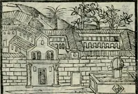 Picture 90 of 161 from Viaggio da Venetia al Santo Sepolcro, et al monte Sinai; col dissegno delle città, castelli, ville, chiese, monasterij, isole, porti, & fiumi, che sin là si ritrouano; et vna breue regola di quanto si dee osseruar nel detto viaggio, e quel che si paga da luoco à luoco, sì di dacij, come d'altre cose (1606), leaf 109