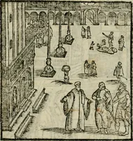 An illustration from Viaggio da Venetia al Santo Sepolcro, et al monte Sinai; col dissegno delle città, castelli, ville, chiese, monasterij, isole, porti, & fiumi, che sin là si ritrouano; et vna breue regola di quanto si dee osseruar nel detto viaggio, e quel che si paga da luoco à luoco, sì di dacij, come d'altre cose (1606)