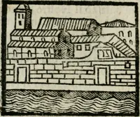 Picture 106 of 161 from Viaggio da Venetia al Santo Sepolcro, et al monte Sinai; col dissegno delle città, castelli, ville, chiese, monasterij, isole, porti, & fiumi, che sin là si ritrouano; et vna breue regola di quanto si dee osseruar nel detto viaggio, e quel che si paga da luoco à luoco, sì di dacij, come d'altre cose (1606), leaf 121