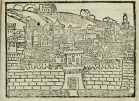 Picture 109 of 161 from Viaggio da Venetia al Santo Sepolcro, et al monte Sinai; col dissegno delle città, castelli, ville, chiese, monasterij, isole, porti, & fiumi, che sin là si ritrouano; et vna breue regola di quanto si dee osseruar nel detto viaggio, e quel che si paga da luoco à luoco, sì di dacij, come d'altre cose (1606), leaf 124